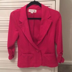 Forever 21 hot pink blazer size small pink jacket